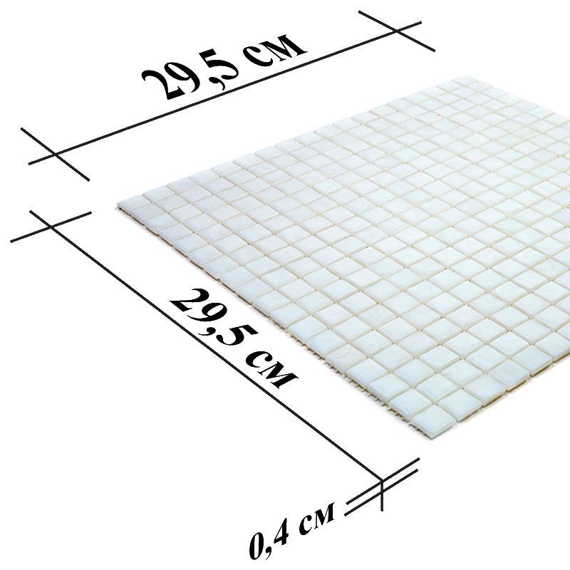 Bright White Squares Glass Pool Tile | Tile Club