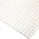 Bright White Squares Glass Pool Tile | Tile Club