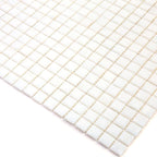 Bright White Squares Glass Pool Tile | Tile Club