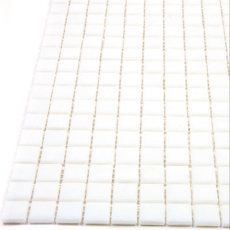 Bright White Squares Glass Pool Tile | Tile Club