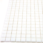 Bright White Squares Glass Pool Tile | Tile Club