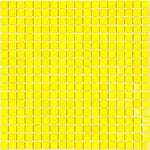 Bright Yellow Squares Glass Pool Tile Sample