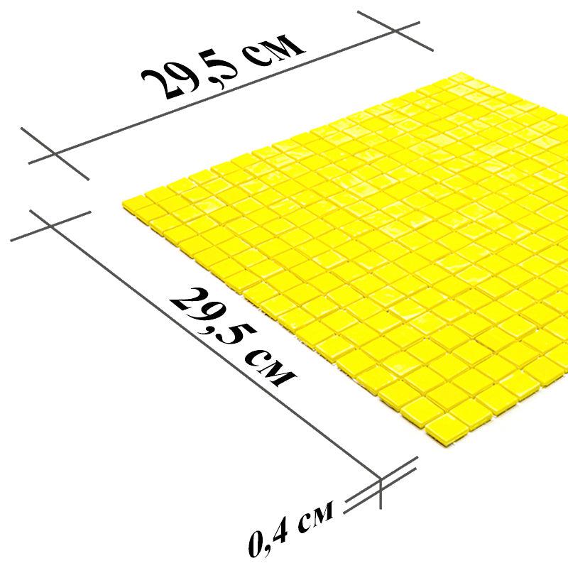 Bright Yellow Squares Glass Pool Tile | Tile Club