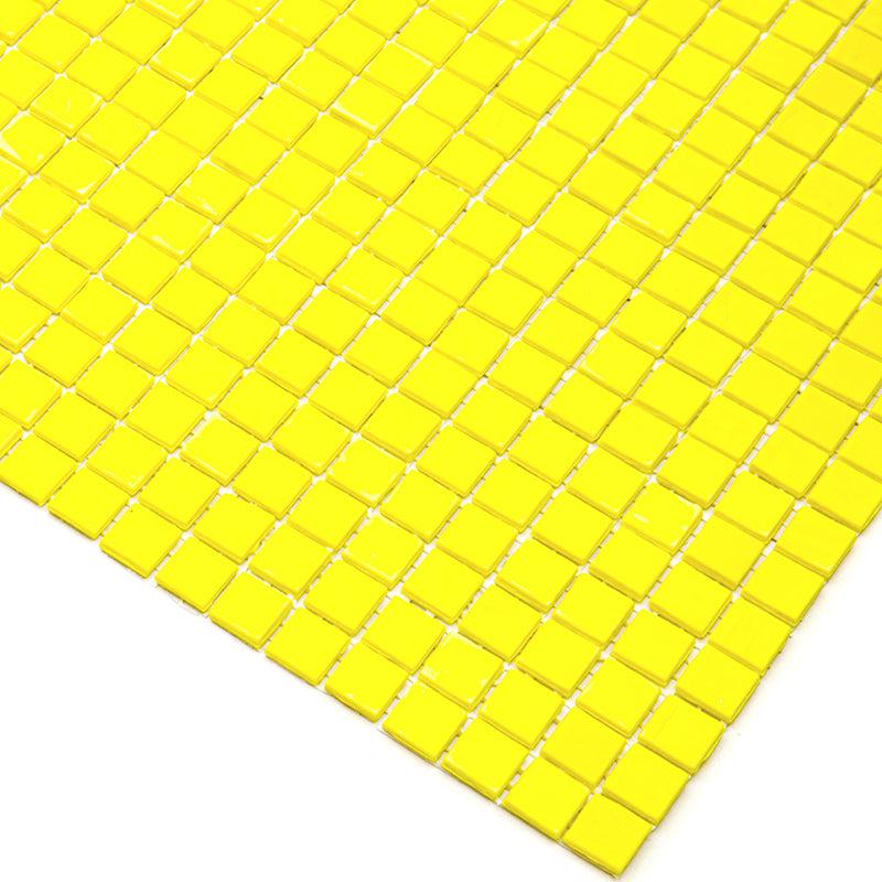 Bright Yellow Squares Glass Pool Tile | Tile Club
