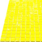 Bright Yellow Squares Glass Pool Tile | Tile Club