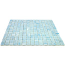 Brushed Baby Blue Squares Glass Pool Tile | Tile Club