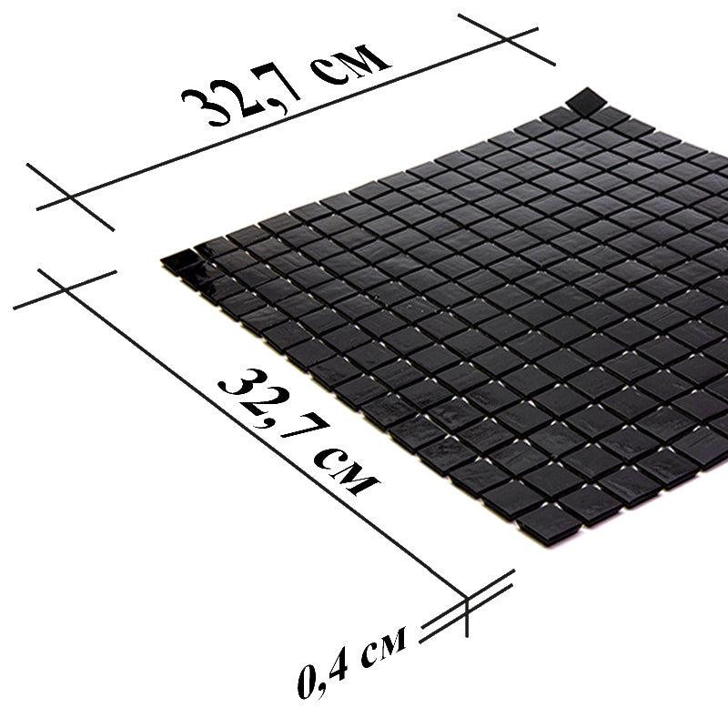 Brushed Black Squares Glass Pool Tile | Tile Club