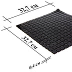 Brushed Black Squares Glass Pool Tile | Tile Club