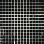 Brushed Black Glossy Squares Glass Pool Tile