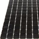 Brushed Black Squares Glass Pool Tile | Tile Club