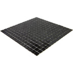 Brushed Black Squares Glass Pool Tile | Tile Club