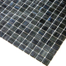 Brushed Black & Blue Mixed Squares Glass Pool Tile | Tile Club