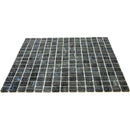 Brushed Black & Blue Mixed Squares Glass Pool Tile | Tile Club