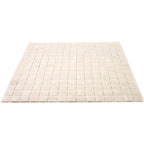 Brushed Cream White Squares Glass Pool Tile | Tile Club