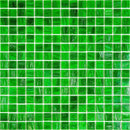 Brushed Emerald Green Glossy Squares Glass Pool Tile