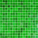 Brushed Emerald Green Squares Glass Pool Tile Sample
