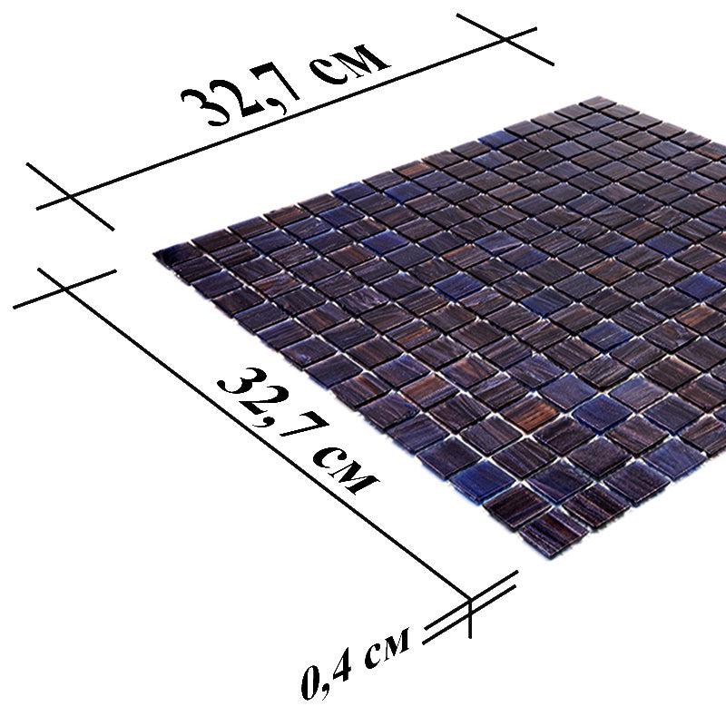 Brushed Plum Squares Glass Pool Tile | Tile Club