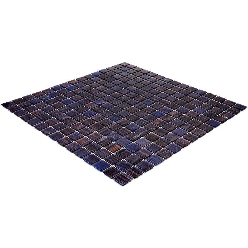 Brushed Plum Squares Glass Pool Tile