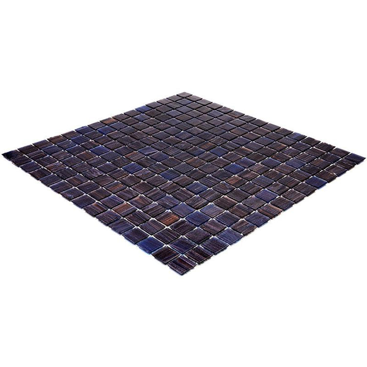 Brushed Plum Squares Glass Pool Tile | Tile Club