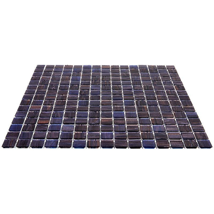 Brushed Plum Squares Glass Pool Tile | Tile Club
