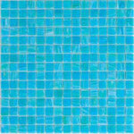 Brushed Sea Blue Squares Glass Pool Tile Sample