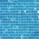 Brushed Sky Blue and White Mixed Squares Glass Pool Tile | Tile Club