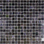 Brushed Sparkly Pearl Black Squares Glass Pool Tile Sample
