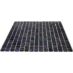 Brushed Sparkly Pearl Black Squares Glass Pool Tile | Tile Club