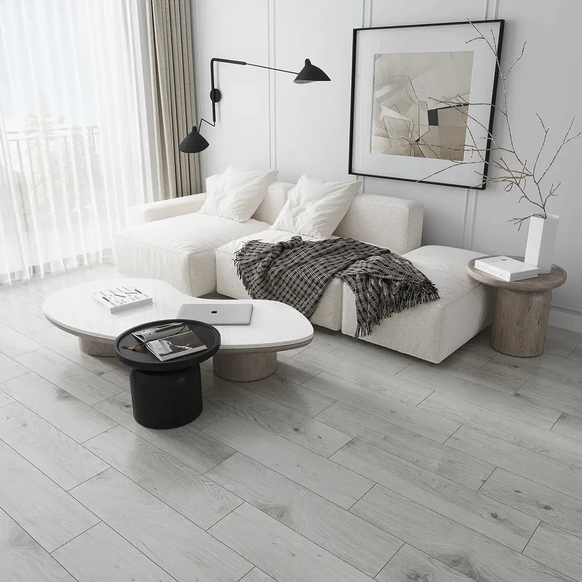 Bryce Ash Gray 8x32 Wood-Look Porcelain Tile | Tile Club