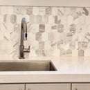 Calacatta Gold Elongated Hexagon Kitchen Backsplash Tile