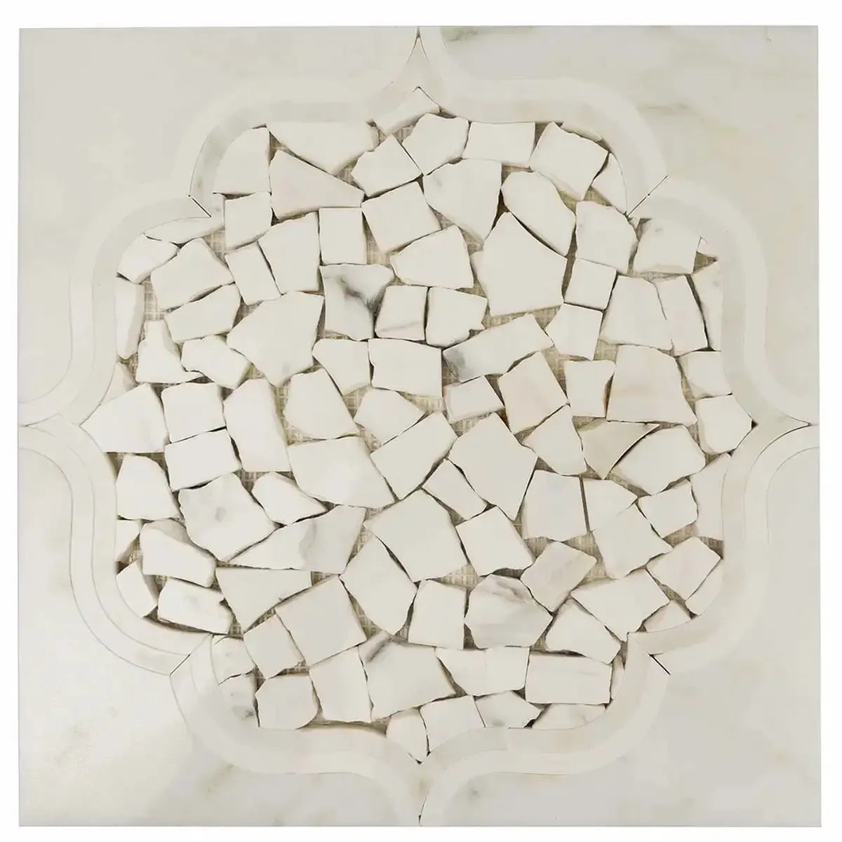 Santorini Medallion White Sample | Tile Club