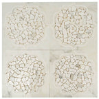 Santorini Medallion White Marble Mosaic Tile | Tile Club