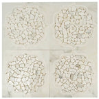 Santorini Medallion White Marble Mosaic Tile | Tile Club