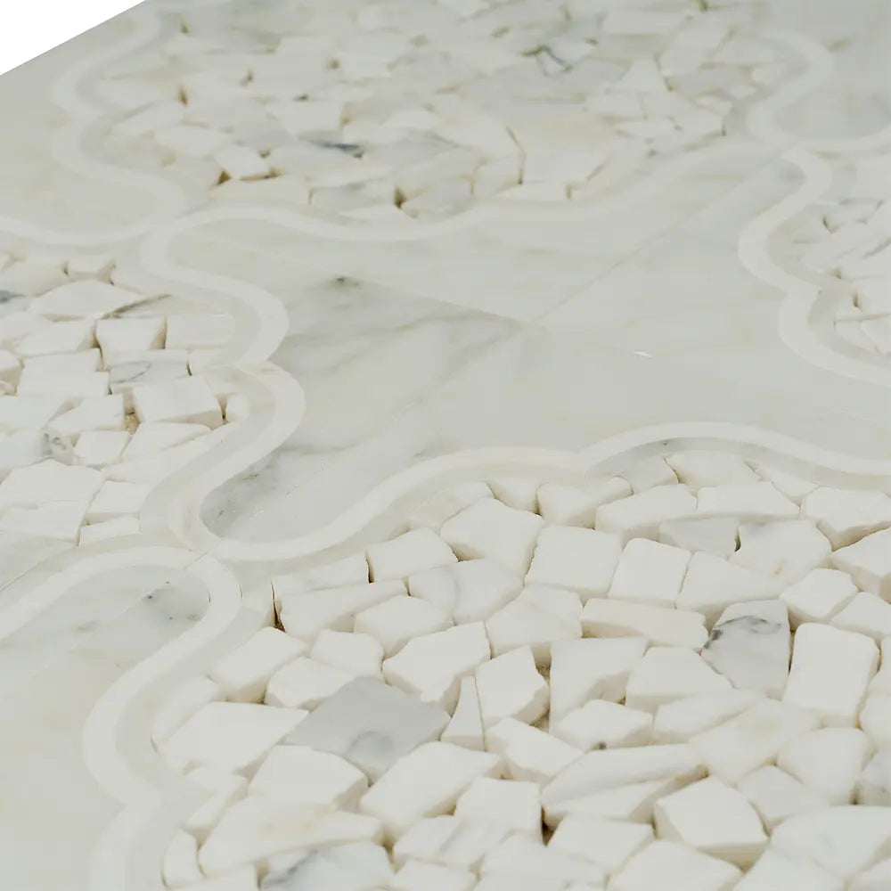 Santorini Medallion White Sample | Tile Club