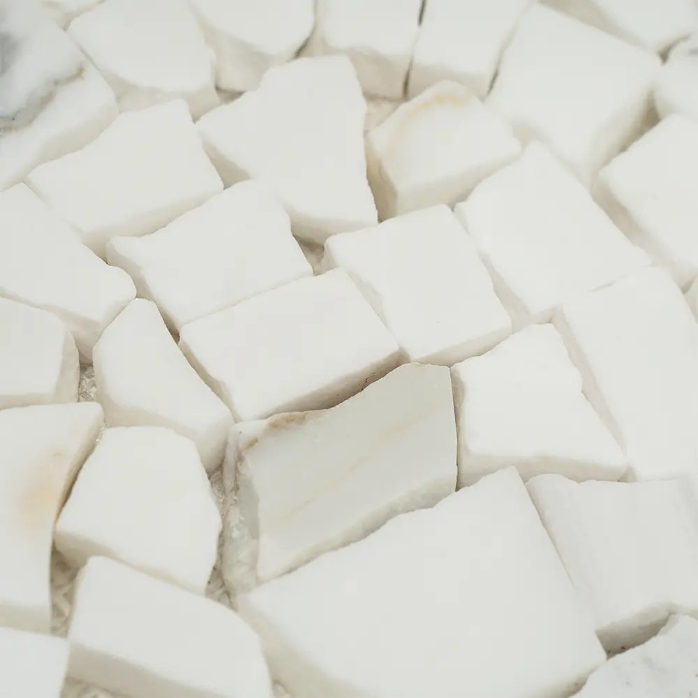 Santorini Medallion White Sample | Tile Club