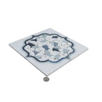 Santorini Medallion Blue Marble Mosaic Tile | Tile Club