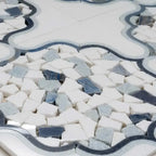 Santorini Medallion Blue Marble Mosaic Tile | Tile Club