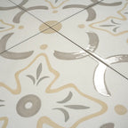 San Clemente Taupe Flower 8.78 x 8.78 Porcelain Tile | Tile Club