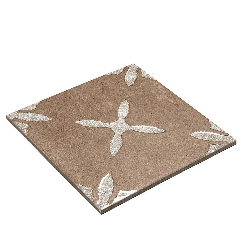 San Clemente Coffee Flower 8.78 x 8.78 Porcelain Tile | Tile Club