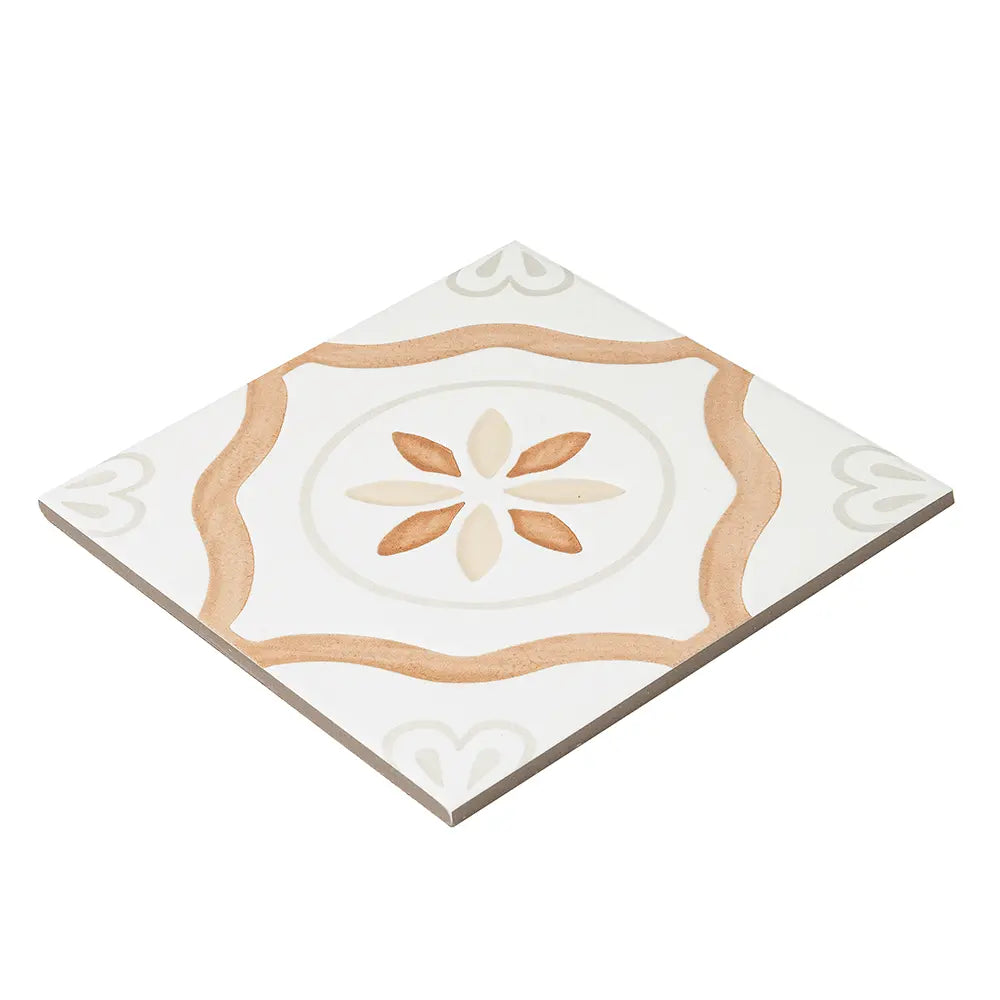 San Clemente Terracotta Petals 8.78 x 8.78 Porcelain Tile | Tile Club
