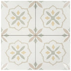 San Clemente Olive Flower 8.78 x 8.78 Porcelain Tile | Tile Club