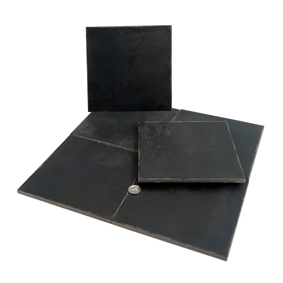 Ursa Black Square 7.87x7.87 Porcelain Tile | Tile Club