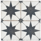 Ursa Black Star 7.87 x 7.87 Porcelain Tile | Tile Club