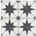 Ursa Black Star 7.87 x 7.87 Porcelain Tile | Tile Club