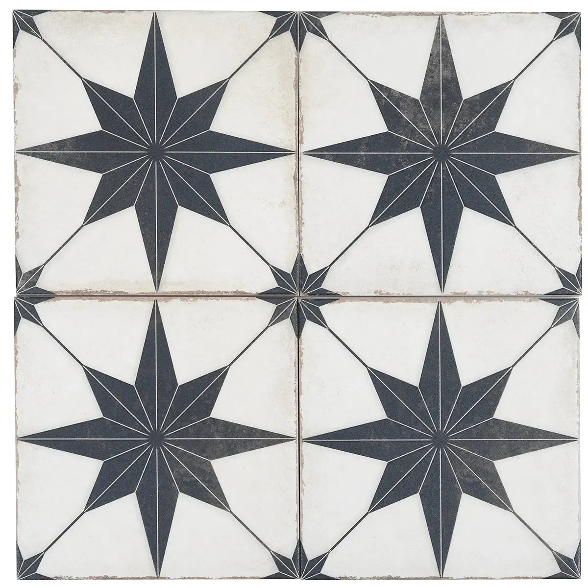 Ursa Black Star 7.87 x 7.87 Porcelain Tile | Tile Club