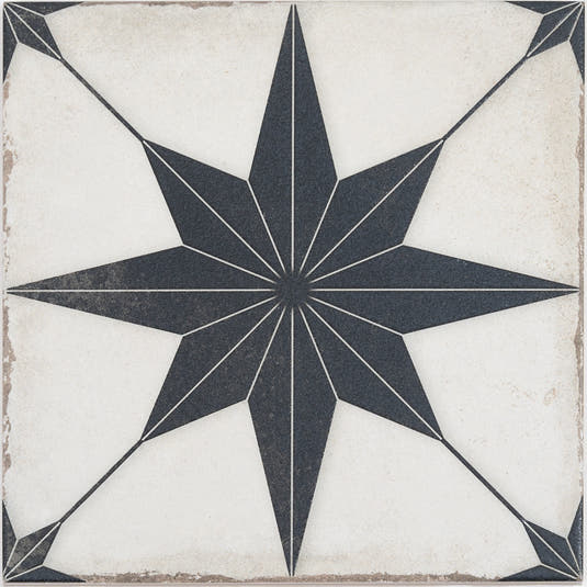 Ursa Black Star 7.87 x 7.87 Porcelain Tile | Tile Club