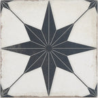 Ursa Black Star 7.87 x 7.87 Porcelain Tile | Tile Club