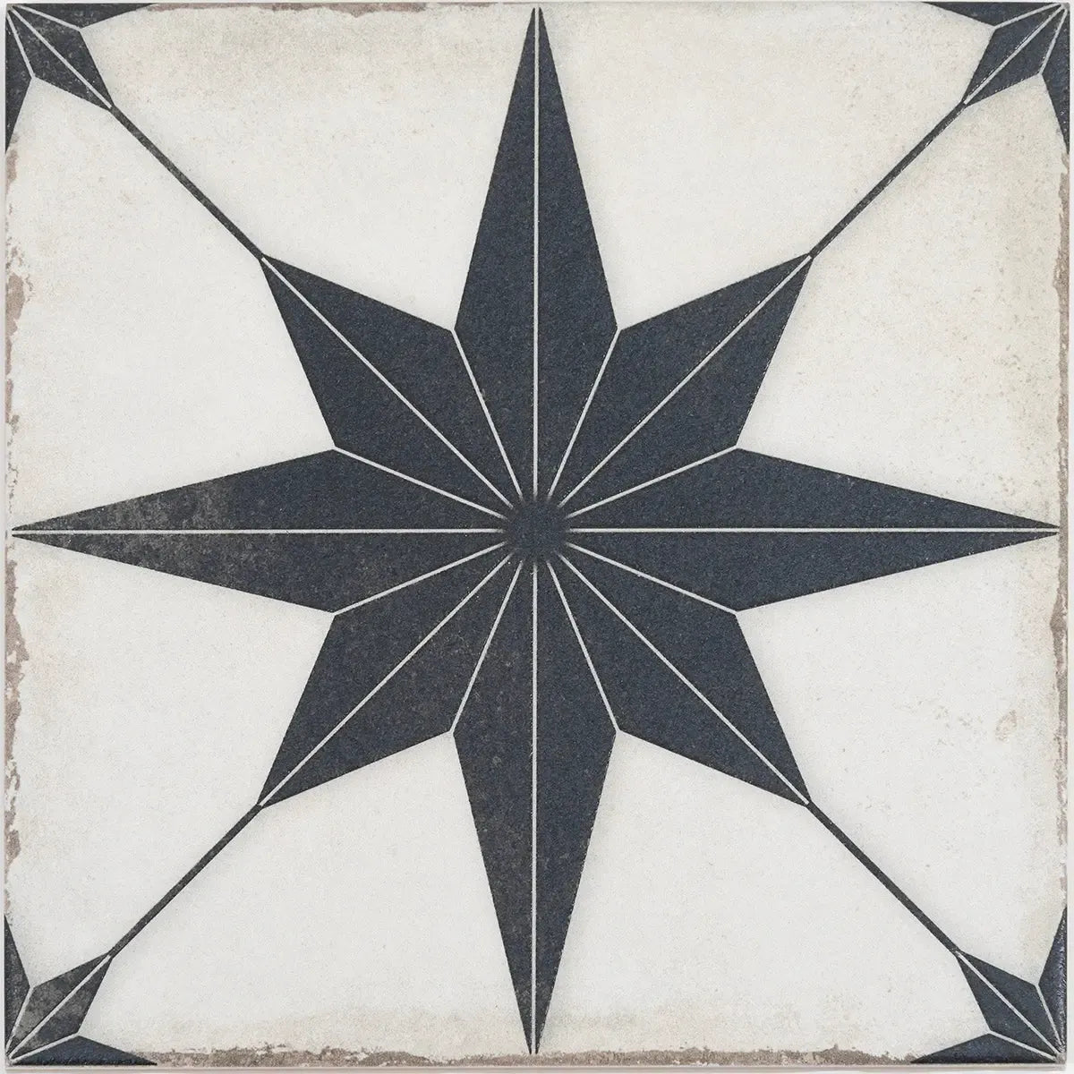 Ursa Black Star 7.87 x 7.87 Porcelain Tile | Tile Club