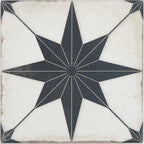Ursa Black Star 7.87 x 7.87 Porcelain Tile | Tile Club