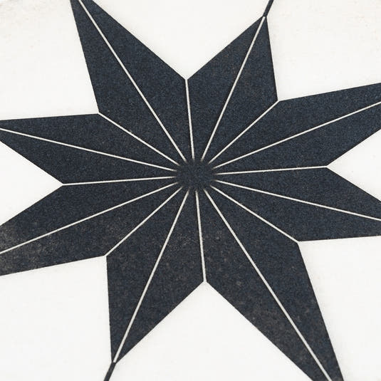 Ursa Black Star 7.87 x 7.87 Porcelain Tile | Tile Club